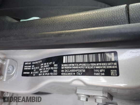 2017 Jeep Renegade Latitude с VIN ZACCJABB5HPE99799, выставлен на аукционе Copart как лот 46598175 с пробегом 106 729 миль миль и Списание • Salvage title. История ставок и продаж доступна на DreamBid. Изображение 13.