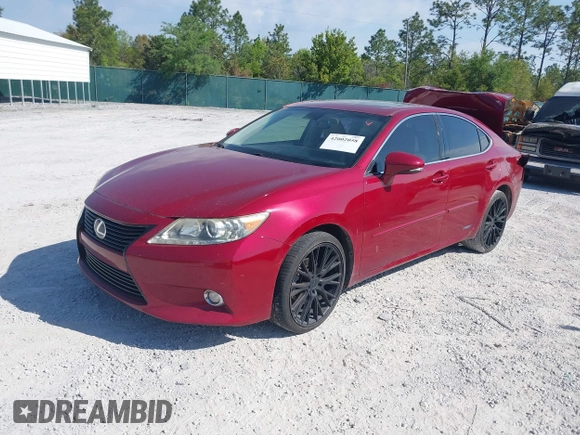 2014 Lexus ES 300h Hybrid with VIN JTHBW1GG4E2064553, listed as a IAAI auction lot 42002058 with 180,455 mi miles. Bid and sale history available at carsss.com. Image 18.