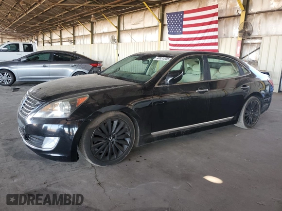 2015 Hyundai Equus Signature z VIN KMHGH4JH2FU095564, wystawiony jako Copart lot #46531005 z przebiegiem 122 709 mil mil oraz Czysty tytuł • Clean title. Historia ofert i sprzedaży dostępna na DreamBid. Obrazek 1.