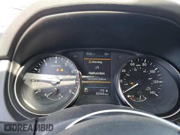 2021 Nissan Rogue S with VIN JN1BJ1AW6MW438168, listed as a Copart auction lot 52534405 with 82,068 mi miles and Salvage title. Bid and sale history available at DreamBid. Image 9.