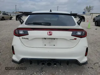 2023 Honda Civic Type R with VIN JHMFL5G46PX000608, listed as a Copart auction lot 50523515 with 19,218 mi miles and Salvage Title. Bid and sale history available at carsss.com. Image 6.