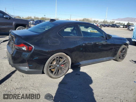 2022 BMW 2 Series 230i with VIN 3MW23CM0XN8C60153, listed as a Copart auction lot 46167625 with 34,351 mi miles and Salvage Title. Bid and sale history available at carsss.com. Image 3.