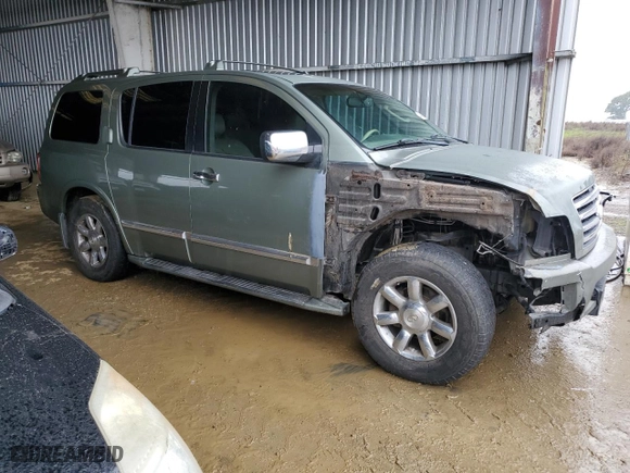 2006 Infiniti QX56 with VIN 5N3AA08C66N803670, listed as a Copart auction lot 43439515 with 204,677 mi miles and Salvage Title. Bid and sale history available at carsss.com. Image 4.