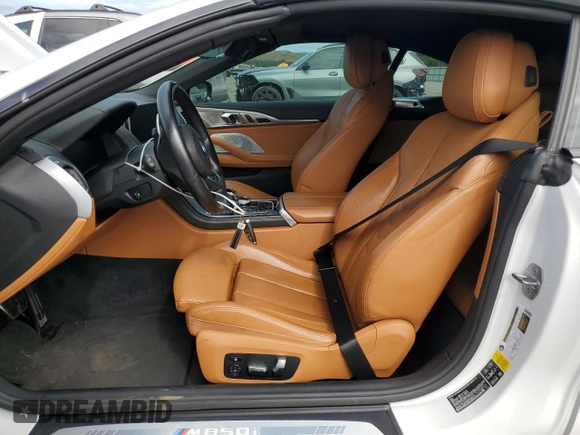 2019 BMW 8 Series M850i xDrive with VIN WBAFY4C54KBX29575, listed as a Copart auction lot 71558594 with 37,627 mi miles and Salvage title. Bid and sale history available at DreamBid. Image 7.