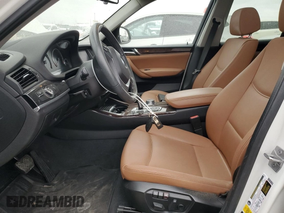 2017 BMW X3 xDrive35i with VIN 5UXWX7C59H0U40329, listed as a Copart auction lot 49296225 with 75,584 mi miles and Salvage Title. Bid and sale history available at DreamBid. Image 7.