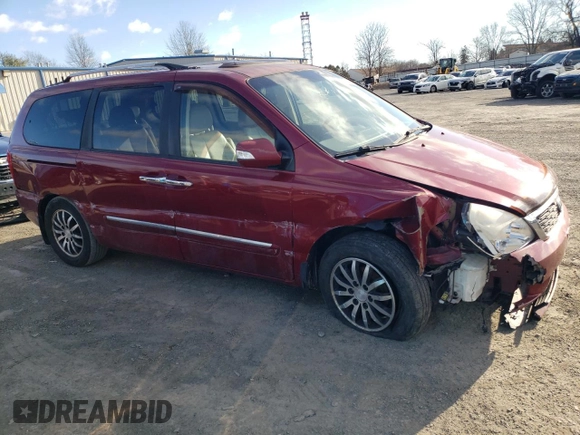 2011 Kia Sedona EX with VIN KNDMH4C7XB6372889, listed as a Copart auction lot 86370944 with 212,233 mi miles and Salvage Title. Bid and sale history available at carsss.com. Image 4.