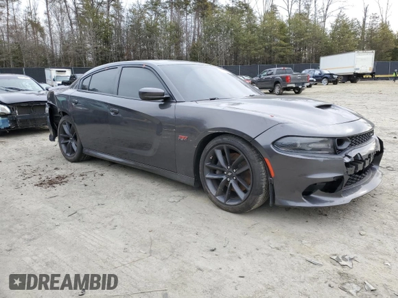 2019 Dodge Charger Scat Pack with VIN 2C3CDXGJ5KH742227, listed as a Copart auction lot 44421325 with 70,467 mi miles and Salvage Title. Bid and sale history available at DreamBid. Image 4.