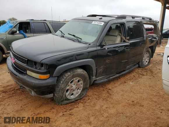 2002 Chevrolet Suburban Z71 with VIN 3GNFK16Z72G349789, listed as a Copart auction lot 79714354 with 290,525 mi miles and Salvage Title. Bid and sale history available at carsss.com. Image 1.