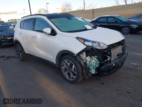 2021 Kia Sportage EX с VIN KNDPN3AC2M7854124, выставлен на аукционе IAAI как лот 41802946 с пробегом 27 420 миль миль и . История ставок и продаж доступна на DreamBid. Изображение 1.