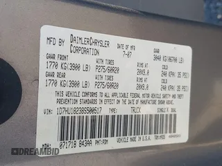 2008 Dodge 1500 SLT with VIN 1D7HU18238S500517, listed as a IAAI auction lot 42126774 with 173,373 mi miles. Bid and sale history available at carsss.com. Image 9.