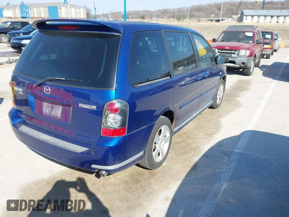 2005 Mazda MPV LX with VIN JM3LW28J450540647, listed as a IAAI auction lot 41674005 with 195,761 mi miles. Bid and sale history available at carsss.com. Image 4.