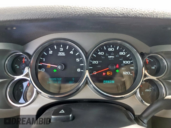 2012 GMC Sierra 1500 SLE with VIN 3GTP2VE74CG220317, listed as a Copart auction lot 56153895 with 240,709 mi miles and Salvage title. Bid and sale history available at DreamBid. Image 9.