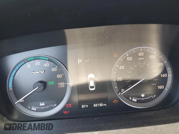 2016 Hyundai Sonata Hybrid SE with VIN KMHE24L10GA038677, listed as a Copart auction lot 51823625 with 62,130 mi miles and Clean Title. Bid and sale history available at carsss.com. Image 9.