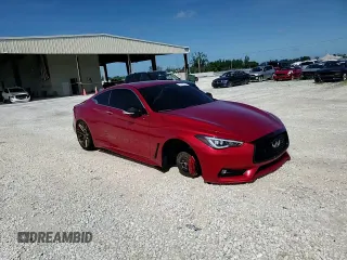 2022 Infiniti Q60 Red Sport 400 with VIN JN1FV7LK7NM660198, listed as a Copart auction lot 74916234 with 33,371 mi miles and Salvage title. Bid and sale history available at DreamBid. Image 13.