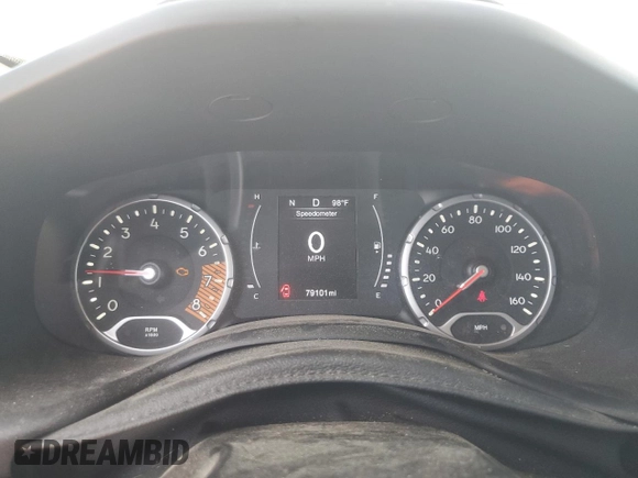 2020 Jeep Renegade Latitude with VIN ZACNJABB2LPL79764, listed as a Copart auction lot 55154135 with 79,101 mi miles and Salvage Title. Bid and sale history available at carsss.com. Image 9.