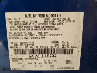 2020 Ford EcoSport SES with VIN MAJ6S3JL1LC312562, listed as a Copart auction lot 50975225 with 47,621 mi miles and Non Repairable. Bid and sale history available at carsss.com. Image 13.
