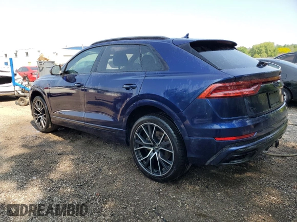 2019 Audi Q8 Prestige with VIN WA1FVAF11KD042250, listed as a Copart auction lot 60295425 with 165,420 mi miles and Salvage title. Bid and sale history available at DreamBid. Image 2.