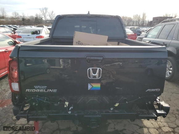 2020 Honda Ridgeline Black Edition with VIN 5FPYK3F87LB022134, listed as a Copart auction lot 82540434 with 36,662 mi miles and Salvage Title. Bid and sale history available at carsss.com. Image 6.