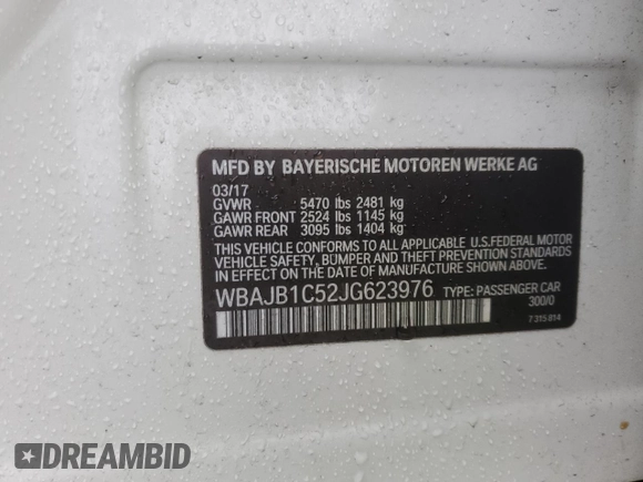 2018 BMW 5 Series 530e xDrive with VIN WBAJB1C52JG623976, listed as a Copart auction lot 44216935 with 110,246 mi miles and Clean Title. Bid and sale history available at carsss.com. Image 12.