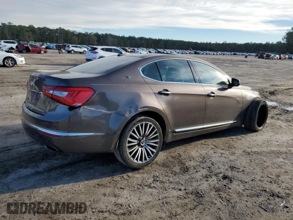 2014 Kia Cadenza Premium with VIN KNALN4D76E5132880, listed as a Copart auction lot 87154594 with 135,761 mi miles and Clean Title. Bid and sale history available at carsss.com. Image 3.