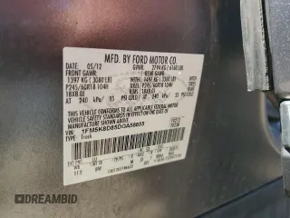 2013 Ford Explorer XLT z VIN 1FM5K8D85DGA58855, wystawiony jako Copart lot #55072915 z przebiegiem 164 657 mil mil oraz Szkoda całkowita • Salvage title. Historia ofert i sprzedaży dostępna na DreamBid. Obrazek 12.