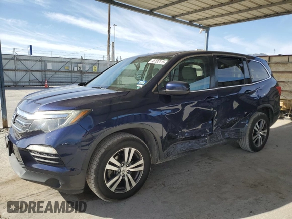 2016 Honda Pilot EX-L with VIN 5FNYF6H51GB051992, listed as a Copart auction lot 46193115 with 145,047 mi miles and Salvage Title. Bid and sale history available at DreamBid. Image 1.