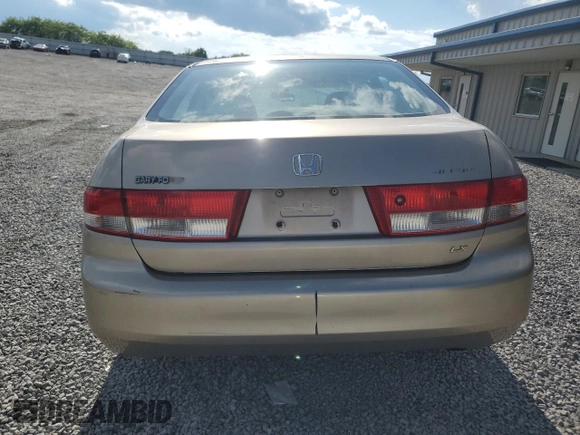 2003 Honda Accord LX with VIN 1HGCM56303A145989, listed as a Copart auction lot 56981815 with 67,652 mi miles and Salvage title. Bid and sale history available at DreamBid. Image 6.