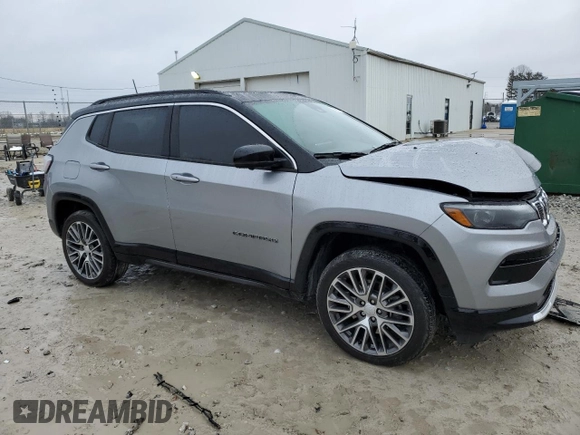 2023 Jeep Compass Limited with VIN 3C4NJDCN3PT508543, listed as a Copart auction lot 81817124 with 14,518 mi miles and Salvage Title. Bid and sale history available at carsss.com. Image 4.