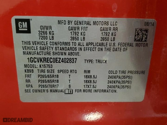 2014 Chevrolet Silverado 1500 LT with VIN 1GCVKREC0EZ402837, listed as a Copart auction lot 52385785 with 146,230 mi miles and Clean Title. Bid and sale history available at carsss.com. Image 13.