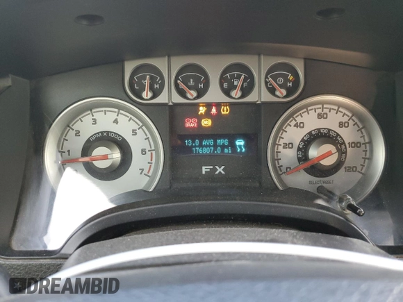 2010 Ford F-150 XL with VIN 1FTFW1EV6AFA03440, listed as a Copart auction lot 54847325 with 176,807 mi miles and Salvage Title. Bid and sale history available at DreamBid. Image 9.