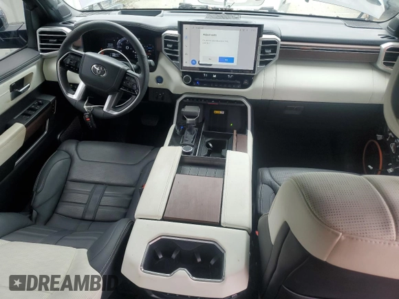 2023 Toyota Tundra Capstone Hybrid with VIN 5TFVC5DBXPX028881, listed as a Copart auction lot 80079964 with 12,565 mi miles and Salvage title. Bid and sale history available at DreamBid. Image 8.