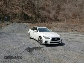 2018 Infiniti Q50 3.0t LUXE with VIN JN1EV7AR9JM433505, listed as a Copart auction lot 51435535 with 108,232 mi miles and Salvage Title. Bid and sale history available at carsss.com. Image 13.
