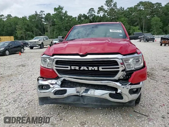 2019 Ram 1500 Big Horn с VIN 1C6SRFFT5KN879592, выставлен на аукционе Copart как лот 59029515 с пробегом 96 470 миль миль и Списание • Salvage title. История ставок и продаж доступна на DreamBid. Изображение 13.