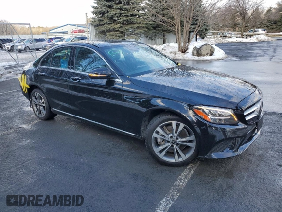 2020 Mercedes-Benz C 300 with VIN W1KWF8EB8LR590715, listed as a Copart auction lot 88220005 with 105,201 mi miles and Salvage Title. Bid and sale history available at DreamBid. Image 4.