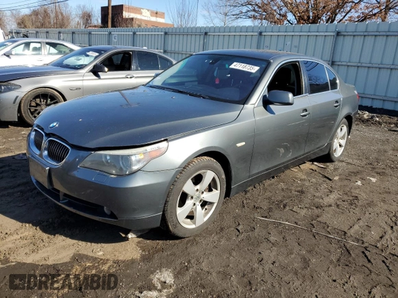 2006 BMW 5 Series 530xi with VIN WBANF73516CU19452, listed as a Copart auction lot 47118735 with 146,502 mi miles and Salvage Title. Bid and sale history available at DreamBid. Image 1.