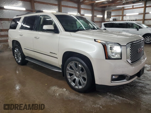 2015 GMC Yukon Denali with VIN 1GKS2CKJ1FR564002, listed as a Copart auction lot 45494045 with 108,310 mi miles and Salvage Title. Bid and sale history available at carsss.com. Image 4.