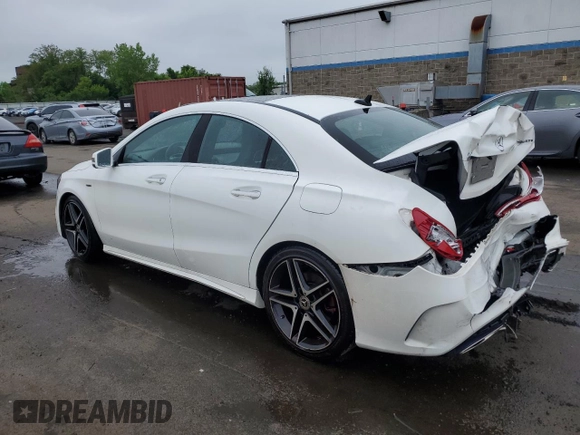 2018 Mercedes-Benz CLA 250 with VIN WDDSJ4GB1JN638742, listed as a Copart auction lot 56659905 with 85,892 mi miles and Salvage title. Bid and sale history available at DreamBid. Image 2.