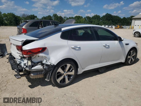 2018 Kia Optima SX with VIN 5XXGW4L21JG232074, listed as a Copart auction lot 63069175 with 53,982 mi miles and Salvage title. Bid and sale history available at DreamBid. Image 3.