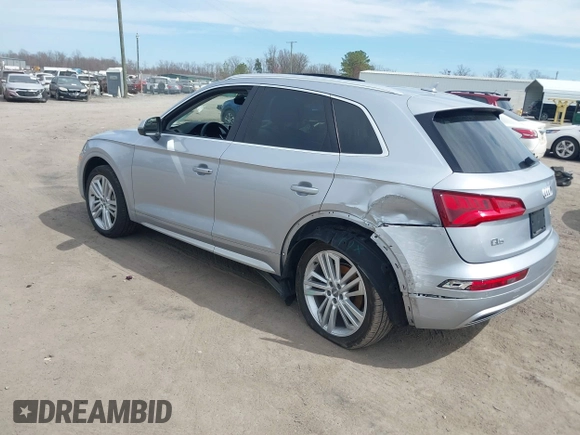 2018 Audi Q5 Premium Plus with VIN WA1BNAFYXJ2235843, listed as a IAAI auction lot 41790130 with 129,282 mi miles. Bid and sale history available at carsss.com. Image 3.