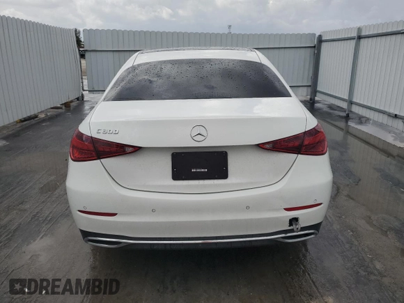 2025 Mercedes-Benz C 300 with VIN W1KAF4GB3SR249009, listed as a Copart auction lot 47948735 with 1,441 mi miles and Clean Title. Bid and sale history available at DreamBid. Image 6.