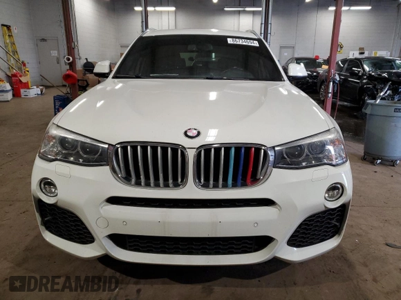 2017 BMW X3 xDrive28i with VIN 5UXWX9C38H0W66825, listed as a Copart auction lot 86734694 with 99,251 mi miles and Salvage Title. Bid and sale history available at DreamBid. Image 5.