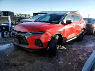 2019 Chevrolet Blazer RS z VIN 3GNKBERS1KS703758, wystawiony jako Copart lot #42084615 z przebiegiem 60 194 mil mil oraz Szkoda całkowita • Salvage title. Historia ofert i sprzedaży dostępna na DreamBid. Obrazek 1.
