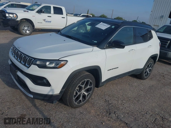 2024 Jeep Compass Limited z VIN 3C4NJDCN7RT100839, wystawiony jako IAAI lot #42714163 z przebiegiem 37 347 mil mil oraz . Historia ofert i sprzedaży dostępna na DreamBid. Obrazek 2.