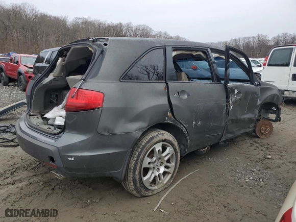 2007 Acura MDX Tech/Entertainment Pkg with VIN 2HNYD28437H501071, listed as a Copart auction lot 44371055 with 0 mi miles and Salvage Title. Bid and sale history available at carsss.com. Image 3.