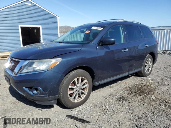 2016 Nissan Pathfinder Platinum with VIN 5N1AR2MM6GC622335, listed as a Copart auction lot 52738865 with 84,249 mi miles and Salvage Title. Bid and sale history available at carsss.com. Image 1.