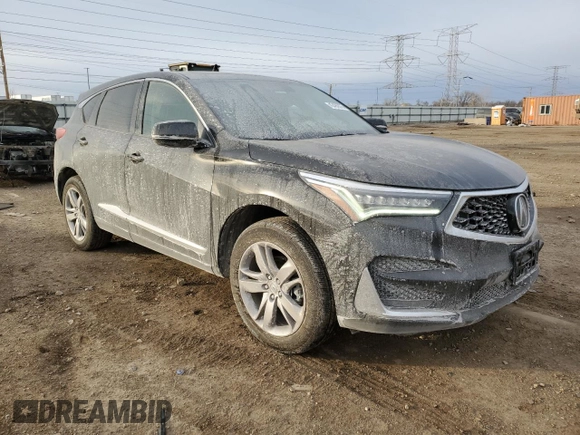2021 Acura RDX w/Advance Package with VIN 5J8TC2H74ML009307, listed as a Copart auction lot 42497875 with 44,399 mi miles and Salvage Title. Bid and sale history available at carsss.com. Image 4.