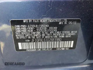2013 Subaru Impreza Special Sports Premium with VIN JF1GPAL61D2883980, listed as a Copart auction lot 60682625 with 120,152 mi miles and Salvage title. Bid and sale history available at DreamBid. Image 12.