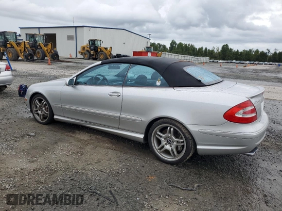 2005 Mercedes-Benz CLK-Class AMG with VIN WDBTK76G85T043932, listed as a Copart auction lot 72786774 with 105,682 mi miles and Salvage Title. Bid and sale history available at carsss.com. Image 2.