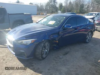2020 Infiniti Q50 Luxe with VIN JN1EV7AR8LM250180, listed as a IAAI auction lot 41836636 with 53,627 mi miles and . Bid and sale history available at DreamBid. Image 20.