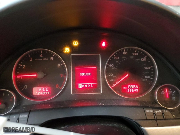 2008 Audi A4 2.0T with VIN WAUDF78E98A146828, listed as a Copart auction lot 78425084 with 122,649 mi miles and Clean Title. Bid and sale history available at carsss.com. Image 9.